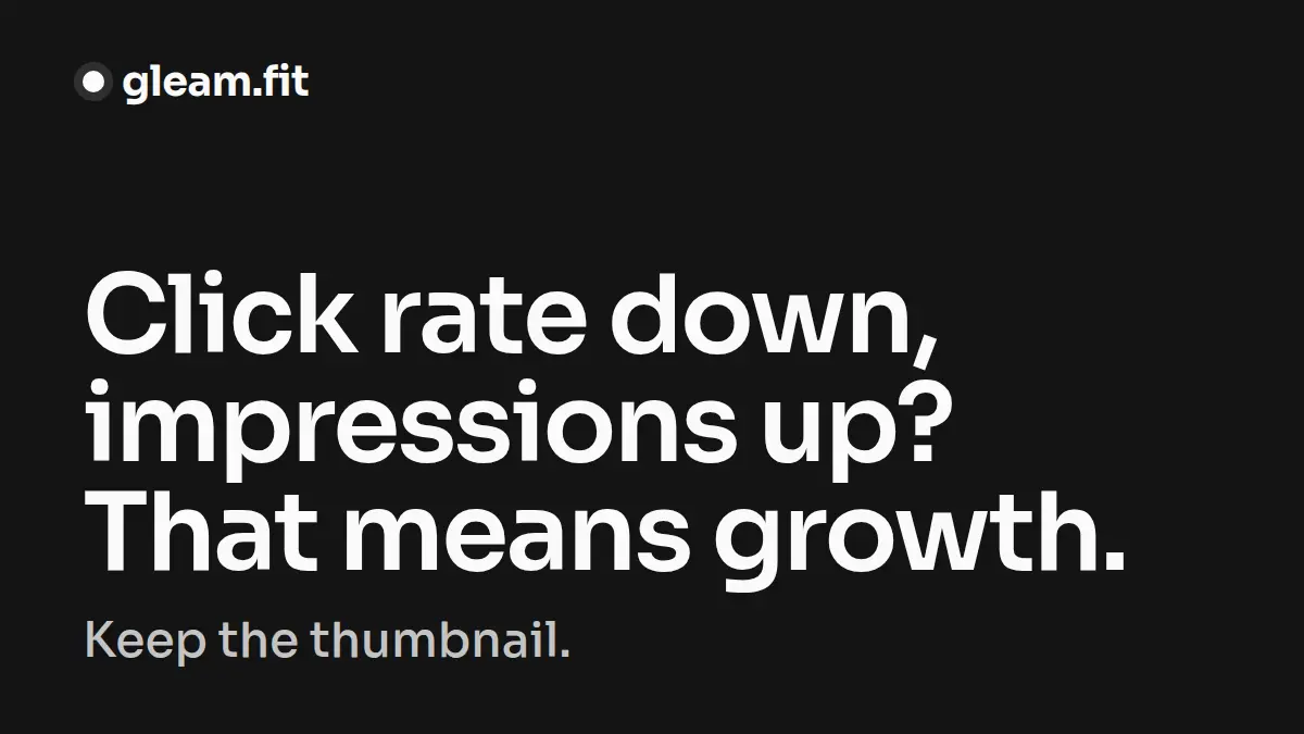 YouTube CTR Drop: Why Lower Clicks Mean More Growth