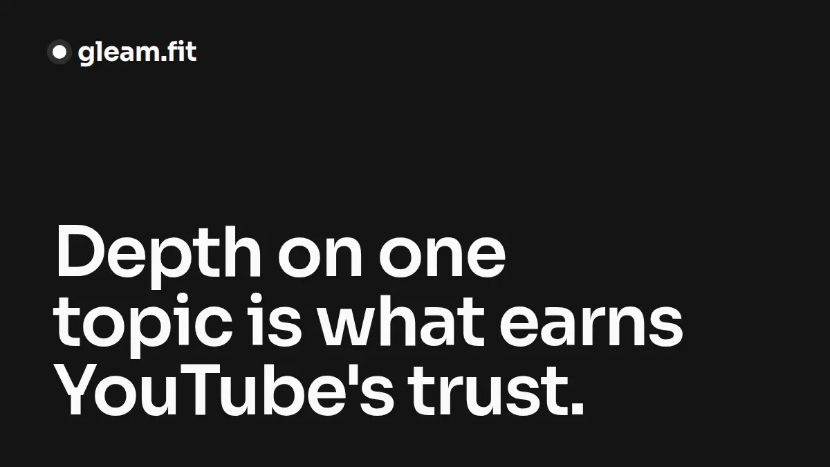 YouTube Topic Authority: Why Picking a Niche Isn't Enough
